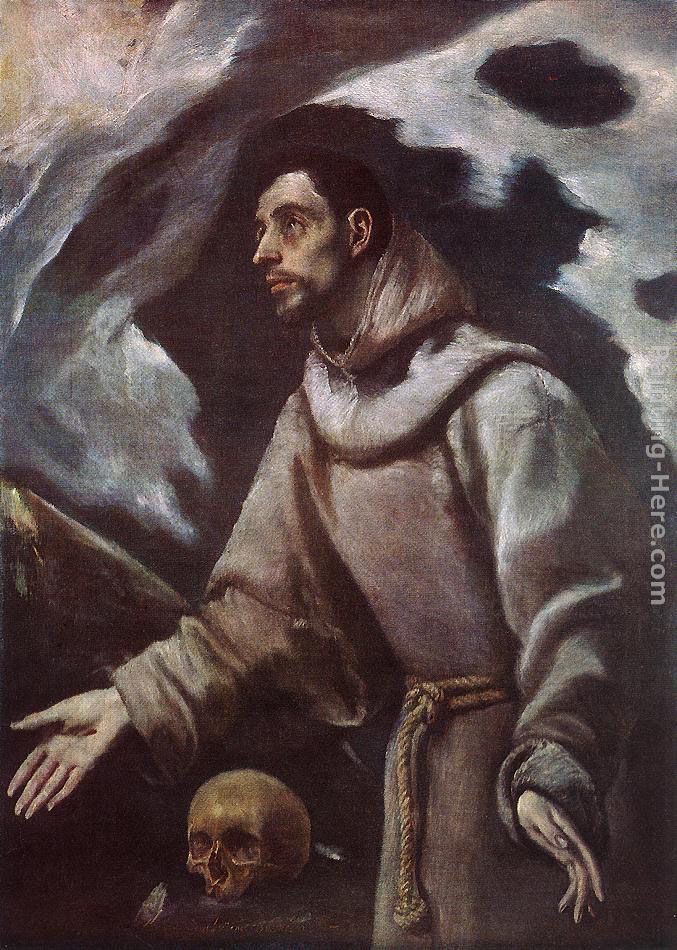 The Ecstasy of St Francis painting - El Greco The Ecstasy of St Francis art painting